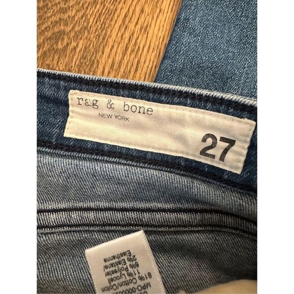 Rag & Bone High Rise Ankle Skinny Jeans With Side Stripe Size 27 - Picture 3 of 5